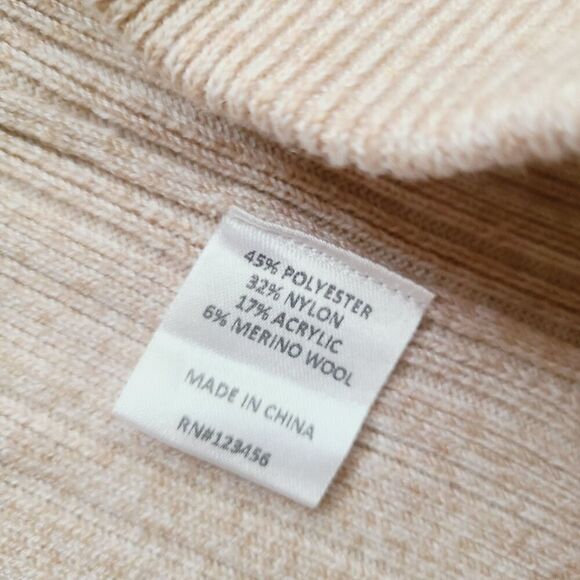 Revolve X Michael Costello Kalina Side Button Pant L Beige Ribbed Knit Pull-On - Picture 8 of 12